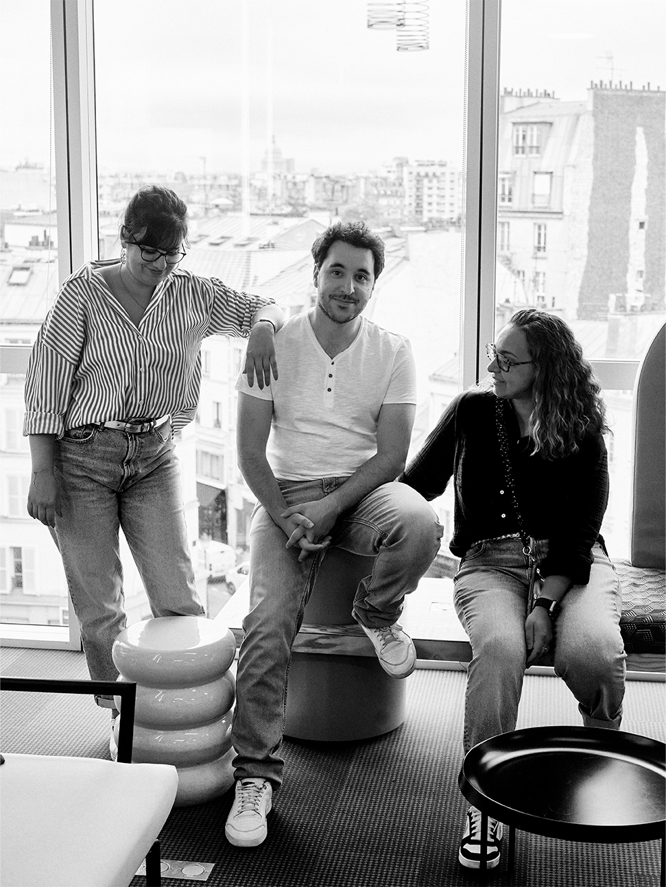 L'équipe du Collectif : Johannie, Julie et Adrien