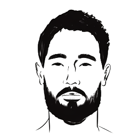 La tête d'un formateur en dessin digital