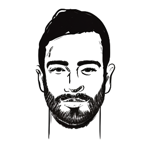 La tête d'un formateur en dessin digital
