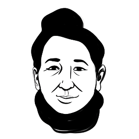 La tête d'un formateur en dessin digital