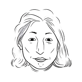 La tête d'un formateur en dessin digital
