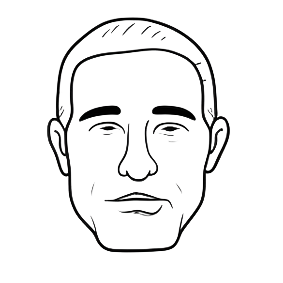 La tête d'un formateur en dessin digital