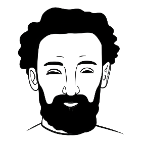 La tête d'un formateur en dessin digital