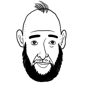 La tête d'un formateur en dessin digital