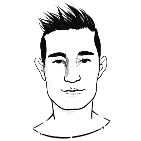 La tête d'un formateur en dessin digital