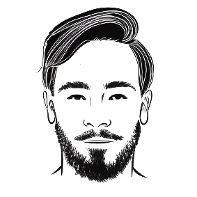 La tête d'un formateur en dessin digital