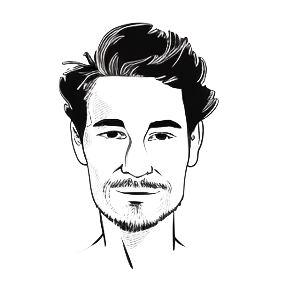 La tête d'un formateur en dessin digital