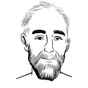 La tête d'un formateur en dessin digital