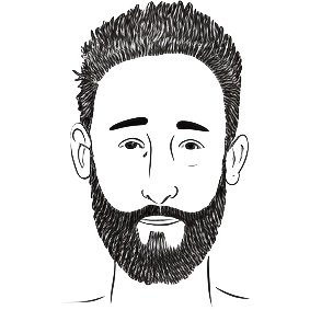 La tête d'un formateur en dessin digital