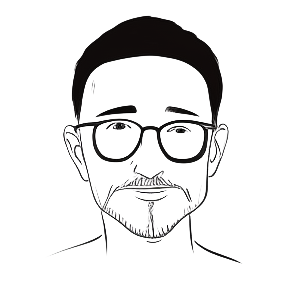 La tête d'un formateur en dessin digital