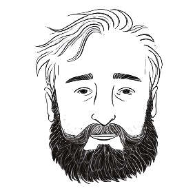La tête d'un formateur en dessin digital