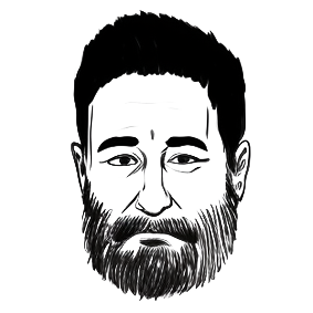 La tête d'un formateur en dessin digital
