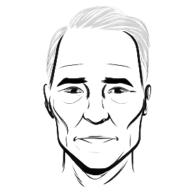 La tête d'un formateur en dessin digital