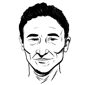 La tête d'un formateur en dessin digital