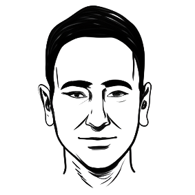 La tête d'un formateur en dessin digital