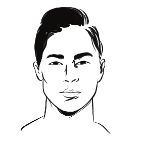 La tête d'un formateur en dessin digital