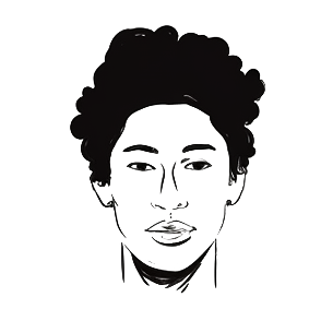 La tête d'un formateur en dessin digital