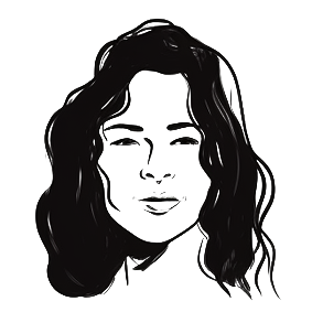 La tête d'un formateur en dessin digital